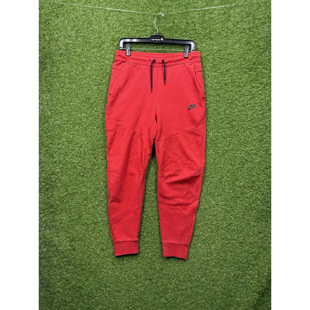 Nike Tech Fleece Joggers Mens Small Red Slim Fit Sweatpants CU4495-657